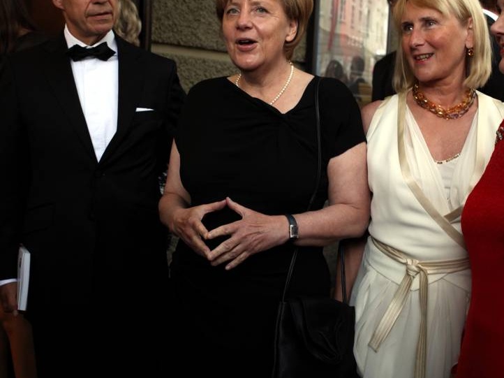 Angela Merkel, Joachim Sauer bei den Salzburger Festspielen,05.08.2014