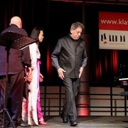 Philip Glass,Maki Namekawa, Dennis Russell Davies und Prof.Franz Xaver Ohnesorg | Preis Klavier-Festivals Ruhr 2017, Zeche Zollverein, Halle 12, Essen | 12.07.2017