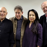 Philip Glass,Maki Namekawa, Dennis Russell Davies und Prof.Franz Xaver Ohnesorg | Preis Klavier-Festivals Ruhr 2017, Zeche Zollverein, Halle 12, Essen | 12.07.2017