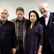 Philip Glass,Maki Namekawa, Dennis Russell Davies und Prof.Franz Xaver Ohnesorg | Preis Klavier-Festivals Ruhr 2017, Zeche Zollverein, Halle 12, Essen | 12.07.2017