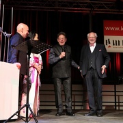 Philip Glass,Maki Namekawa, Dennis Russell Davies und Prof.Franz Xaver Ohnesorg | Preis Klavier-Festivals Ruhr 2017, Zeche Zollverein, Halle 12, Essen | 12.07.2017