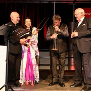 Philip Glass,Maki Namekawa, Dennis Russell Davies und Prof.Franz Xaver Ohnesorg | Preis Klavier-Festivals Ruhr 2017, Zeche Zollverein, Halle 12, Essen | 12.07.2017
