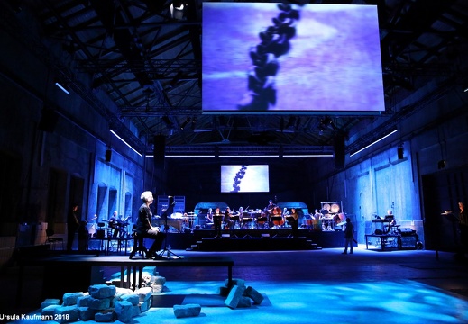 Elliott Sharp | Ensemble Musikfabrik | Operninstallation Filiseti Mekidesi | Premiere Turbinenhalle, Bochum 04.09.2018 | Ruhrtriennale