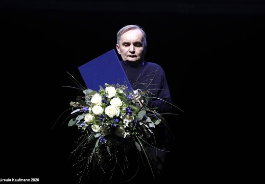 Deutscher Tanzpreis an Raimund Hoghe | Tanzpreis-Ehrungen an Raphael Hillebrand, Antje Pfundtner, Friedemann Vogel | Aalto Theater, 17.10.2020