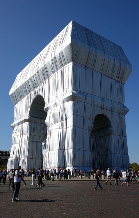 L'Arc de Triomphe, Christo Paris, 18.09.2021, Foto Ursula Kaufmann DSC01544.JPG